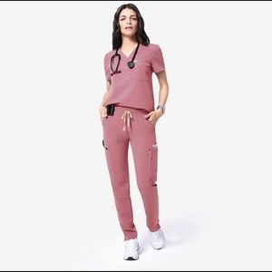 FIGS Yola Skinny Bottoms - MAUVE